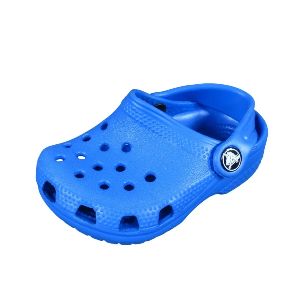 Crocs Classic Clog Baby Shoes Size 2/3 Infant Water Play Outdoor Blue Synthetic